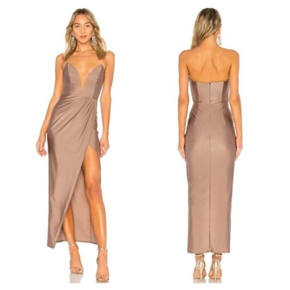 Michael Costello Jake Gown - Taupe